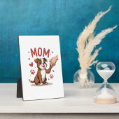 Amerikaanse Bully Moeder Schattige Hond Mama Grapp Fotoplaat (Zijkant)