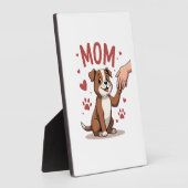 Amerikaanse Bully Moeder Schattige Hond Mama Grapp Fotoplaat (Zijkant)