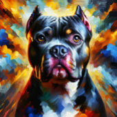Amerikaanse Bully Pitbull Hond Acryl Art Print Legpuzzel