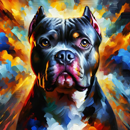 Amerikaanse Bully Pitbull Hond Acryl Kunstprint Legpuzzel