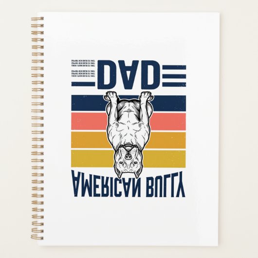 Amerikaanse Bully Vader Vintage Hond Liefhebber Sh Planner (Voorkant)