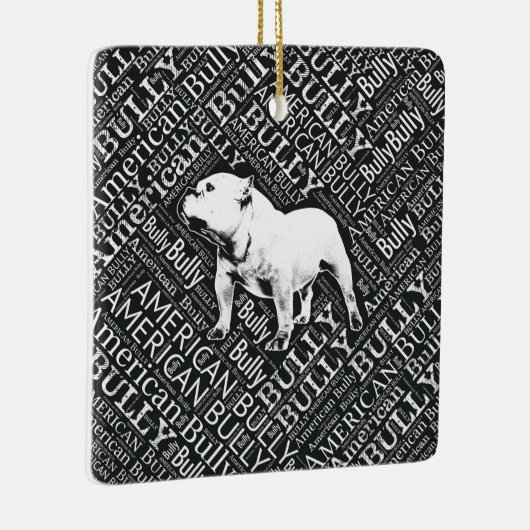 Amerikaanse Bully Word Art Keramisch Ornament (Rechts)