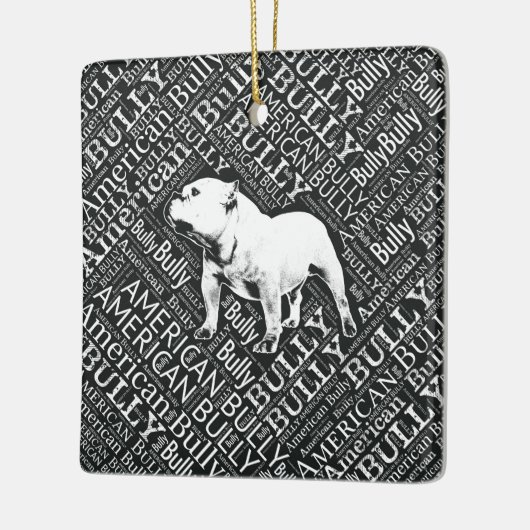 Amerikaanse Bully Word Art Keramisch Ornament (Links)