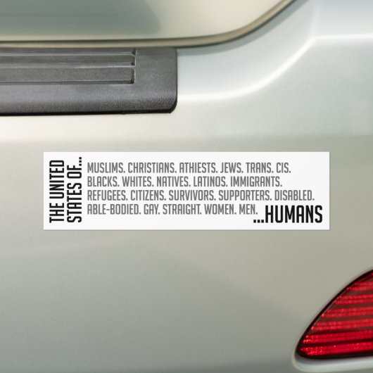 Amerikaanse Bumpersticker (Op auto)