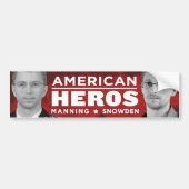Amerikaanse Bumpersticker Heros - Snowden / Mannin (Voorkant)