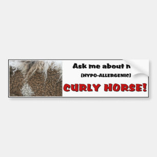 Amerikaanse Bumpersticker met krulpaarden