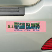 Amerikaanse Bumpersticker op de Maagdeneilanden (Op auto)