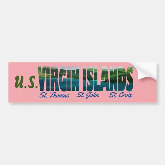 Amerikaanse Bumpersticker op de Maagdeneilanden (Voorkant)