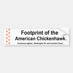 Amerikaanse Bumpersticker van Chickenhawk