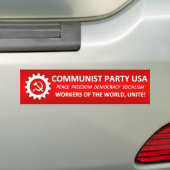 Amerikaanse Bumpersticker van de communistische pa (Op auto)