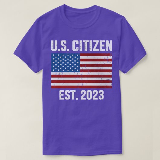 Amerikaanse burger 2023 met voor nieuw burgerschap t-shirt (Design voorkant)