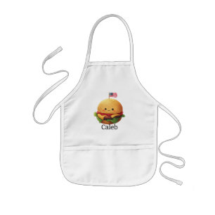 Amerikaanse burger gepersonaliseerd kinder schort