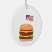 Amerikaanse Burger Keramisch Ornament (Rechts)