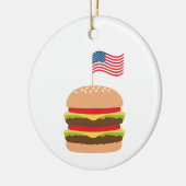 Amerikaanse Burger Keramisch Ornament (Links)