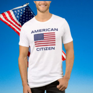 Amerikaanse Burger Krachtige USA Vlag T-Shirt