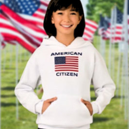 Amerikaanse Burger Krachtige Vlag Kinderen Hoodie