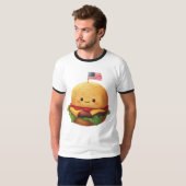 Amerikaanse Burger T-shirt (Voorkant volledig)
