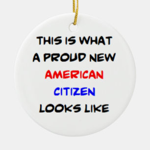 Amerikaanse burger, trotse nieuwe keramisch ornament