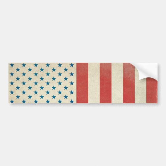 Amerikaanse Burger Vlag Bumper Sticker (Voorkant)
