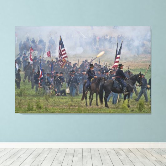 Amerikaanse Burgeroorlog (1861-1865) Canvas Afdruk (Insitu (Houten vloer))