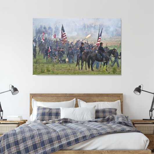 Amerikaanse Burgeroorlog (1861-1865) Canvas Afdruk (Insitu (Slaapkamer))