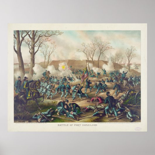 Amerikaanse burgeroorlog Fort Donelson 1862 Poster (Voorkant)