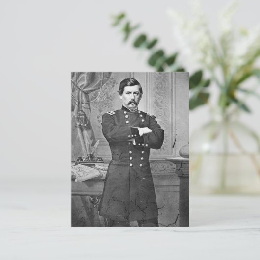 Amerikaanse burgeroorlog: General McClellan Briefkaart (Staand voorkant)