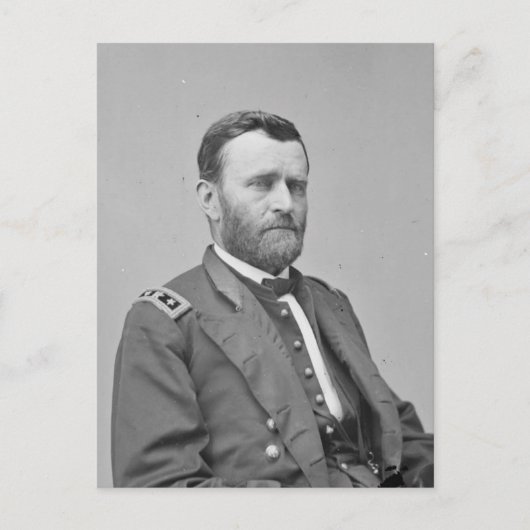 Amerikaanse burgeroorlog: General Ulysses S Grant Briefkaart (Voorkant)