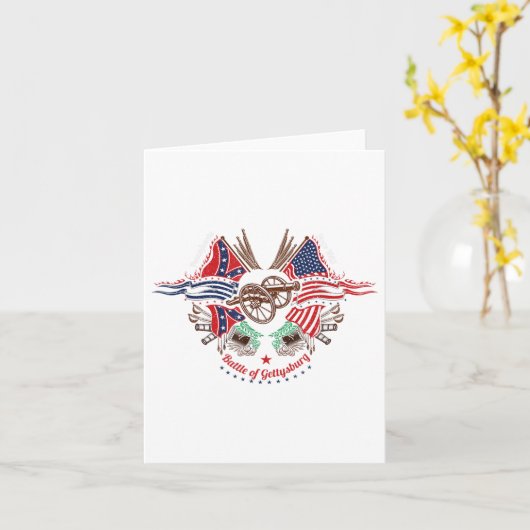 Amerikaanse Burgeroorlog Gettysburg Pennsylvania Kaart (Gele Bloem)