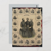 Amerikaanse 🎖️⚔️ Burgeroorlog Helden Spectaculair Briefkaart (Voorkant / Achterkant)