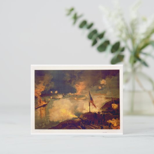 Amerikaanse burgeroorlog in Port Hudson Briefkaart (Staand voorkant)