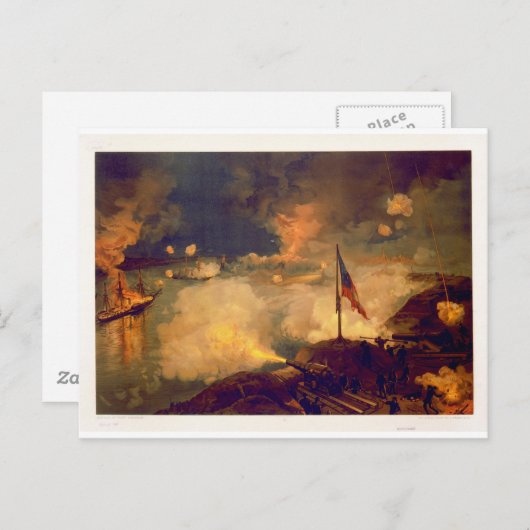 Amerikaanse burgeroorlog in Port Hudson Briefkaart (Voorkant / Achterkant)