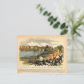 Amerikaanse Burgeroorlog Morgan's Raid in Kentucky Briefkaart (Staand voorkant)