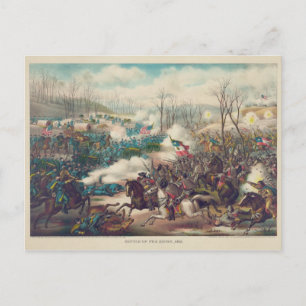 Amerikaanse Burgeroorlog Slag bij Pea Ridge 1862 Briefkaart