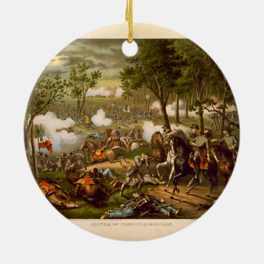 Amerikaanse Burgeroorlog Slag om Chancellorsville Keramisch Ornament (Achterkant)