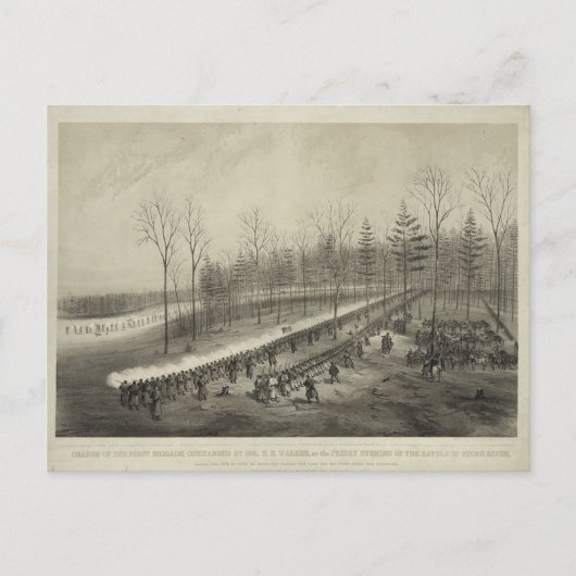 Amerikaanse burgeroorlog: Slag om de Stone River Briefkaart (Voorkant)