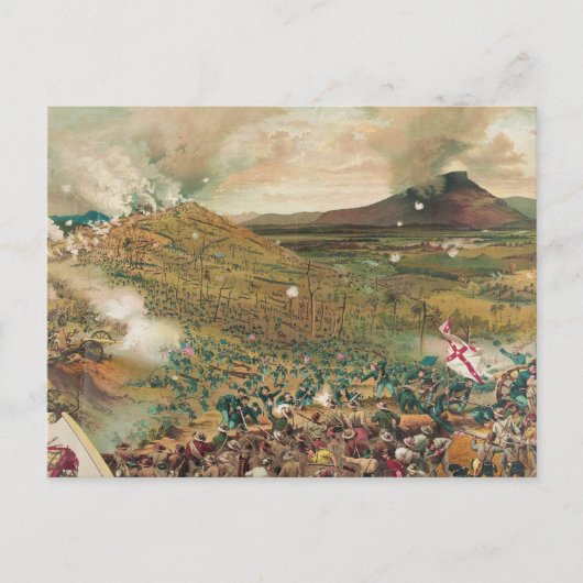 Amerikaanse burgeroorlog - Slag om missionair Ridg Briefkaart (Voorkant)