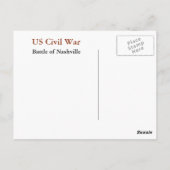 Amerikaanse burgeroorlog: Slag om Nashville Briefkaart (Achterkant)