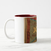  Amerikaanse Burgeroorlog Vermont-brigade-banner Tweekleurige Koffiemok (Links)