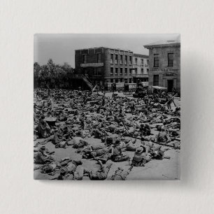 Amerikaanse burgeroorlog vierkante button 5,1 cm