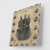 Amerikaanse burgeroorlog vierkante klok (Hoek)