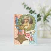 Amerikaanse Burgeroorlog Vlag Cavalerie Krans Briefkaart (Staand voorkant)
