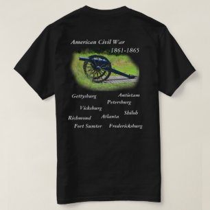 Amerikaanse Burgeroorlog Zwart T-shirt