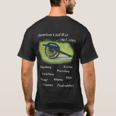 Amerikaanse Burgeroorlog Zwart T-shirt (Achterkant)