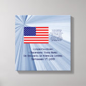 Amerikaanse Burgerschapsonderscheiding met Datum v Canvas Afdruk (Voorkant)