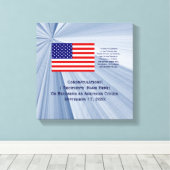 Amerikaanse Burgerschapsonderscheiding met Datum v Canvas Afdruk (Insitu (Houten vloer))