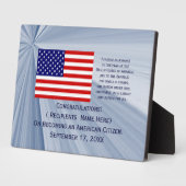 Amerikaanse Burgerschapsonderscheiding met Datum v Fotoplaat (Zijkant)