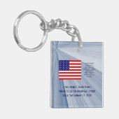 Amerikaanse Burgerschapsonderscheiding met Datum v Sleutelhanger (Voorkant Links)