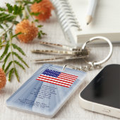 Amerikaanse Burgerschapsonderscheiding met Datum v Sleutelhanger (Voorkant Rechts)