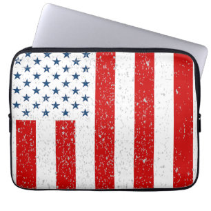 Amerikaanse Burgervlag van Vredestijd Laptop Sleeve